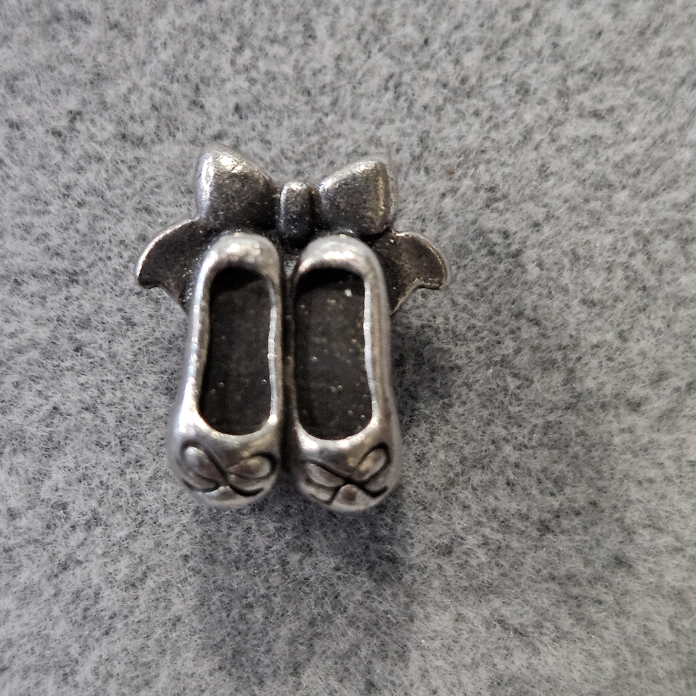 Silver Ballet Shoe Charm